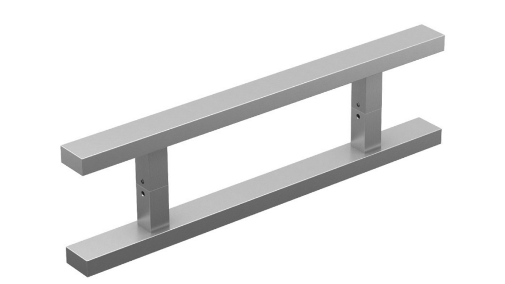 Pochwyt dwustronny prostokątny 40x20x300x500mm 90° AISI304 uniwersalny satynowy 3