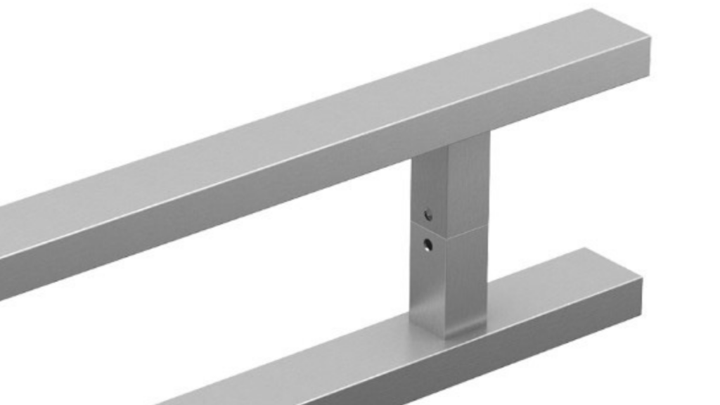 Pochwyt dwustronny prostokątny 40x20x300x500mm 90° AISI304 uniwersalny satynowy 4