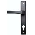 Pochwyt-klamka czarny z rozstawem 90 na wkładkę do drzwi furtki bramki 3