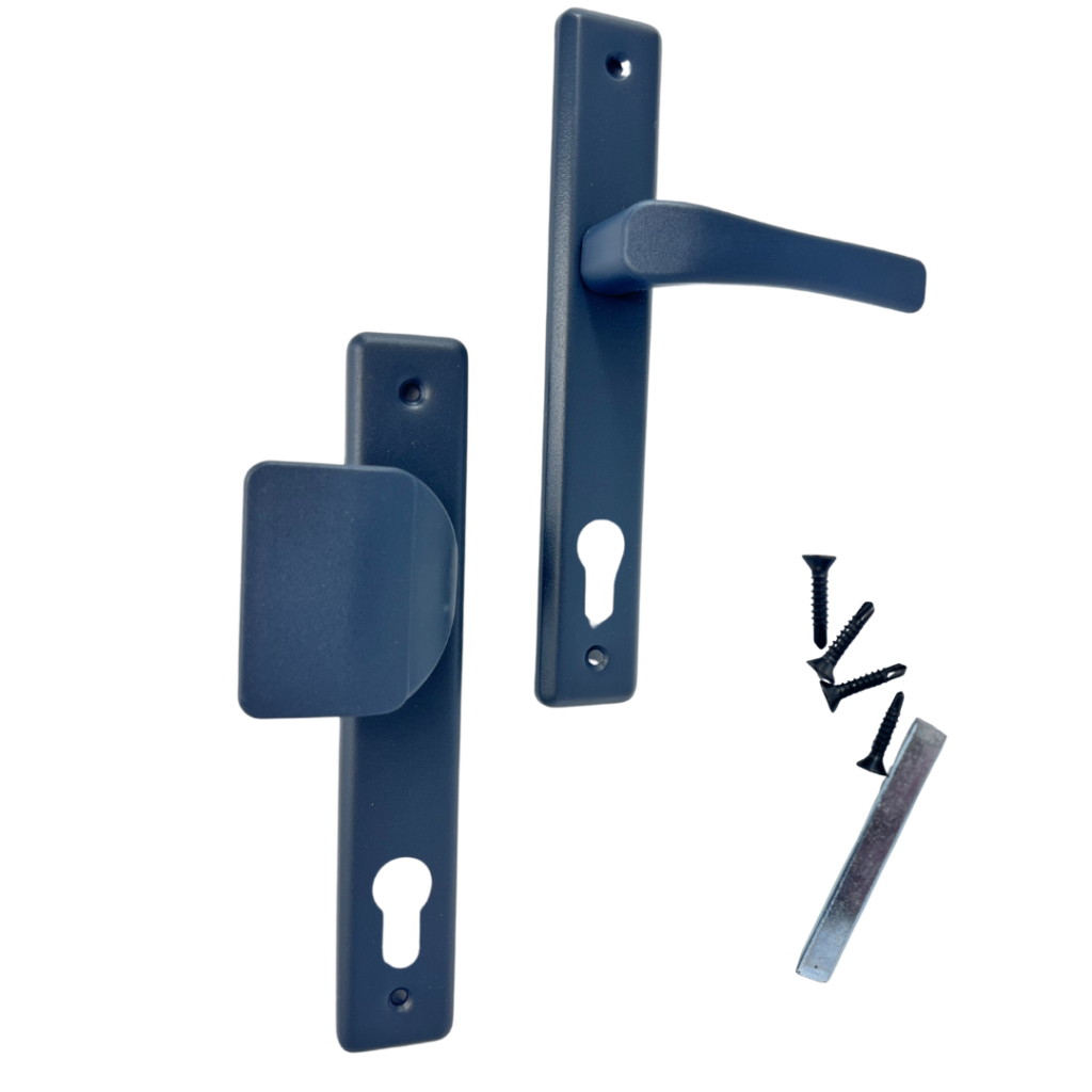 pochwyt-klamka lewy rozstaw 90 w kolorze antracyt RAL7016 do furtki drzwi 2