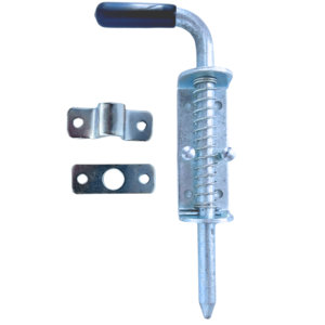 Rygiel ze sprężyną 220mm ocynkowany do bramy furtki drzwi