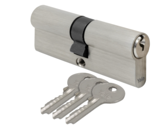 Wkładka bębenkowa Y150 30/30 w kolorze satynowym do drzwi ogrodzenia