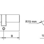 Wkładka mosiężna 30/30 LOB 5 kluczy 8
