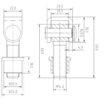 Zawias do wspawania M14 do furtek i bram skrzydłowych 2