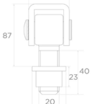 Zawias regulowany do wspawania M20 2
