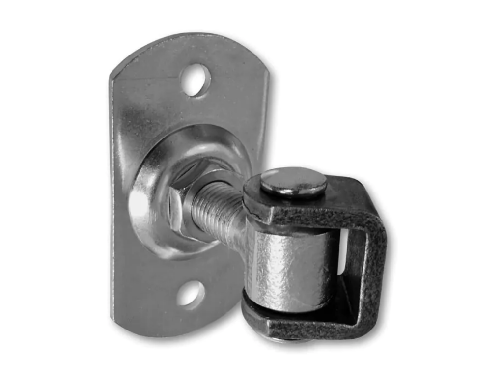 Zawias regulowany M16 z szyldem prostokątnym 100x55x4 mm