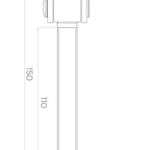 Zawias stalowy regulowany M20/L150 3