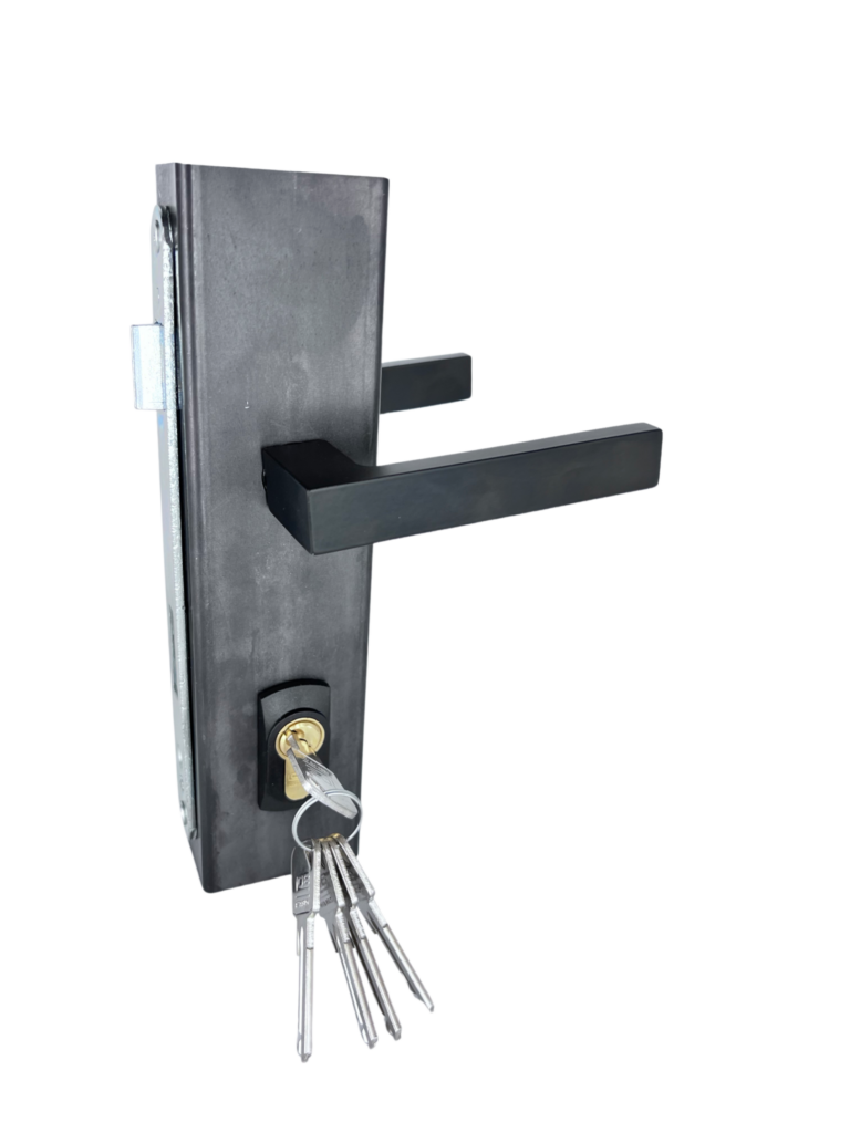 Zestaw do furtki kaseta z zamkiem 60x40 ,klamka, maskownice 2