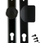 Zestaw do furtki komplet furtkowy gałko-pochwyt prawy zamek wąski wkładka 2