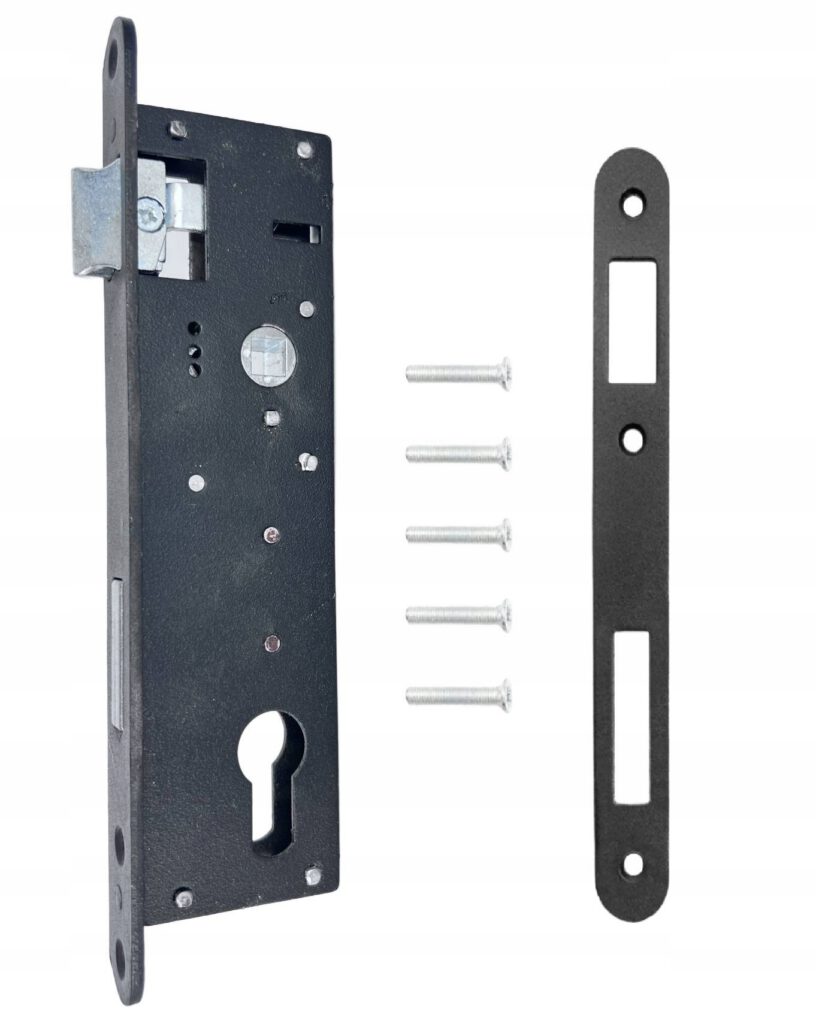 Zestaw do furtki komplet furtkowy klamka antracyt zamek 90/34 wkładka 5