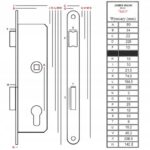 Zestaw do furtki komplet furtkowy klamka antracyt zamek 90/34 wkładka 6