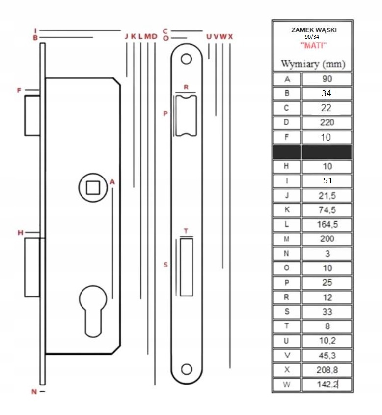 Zestaw do furtki komplet furtkowy klamka antracyt zamek 90/34 wkładka 6