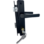 Zestaw do furtki komplet furtkowy klamka czarna zamek 90/34 wkładka opór 4