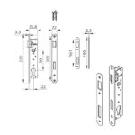 ZESTAW KOMPLET DO FURTKI BRAMKI OGRODZENIA ZAMEK KLAMKA WKŁADKA 90MM MATI 9